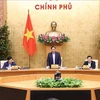 Премьер-министр Фам Минь Тьинь председательствует на заседании. (Фото: ВИА)