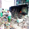 Работа мусоросжигательного завода в районе Биньсуйен (Фото: baovinhphuc.com.vn) 