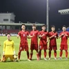 Игроки U23 Вьетнама празднуют победу над сборной U23 Таиланда. (Фото: ВИА)