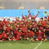 Одержав победу над Таиландом со счетом 1:0 22 мая, Вьетнам завоевал золотые медали в мужском футбольном турнире Игр Юго-Восточной Азии. (Фото: ВИА)