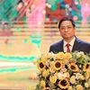 Премье-министр Фам Минь Тьинь выступает на церемонии награждения. (Фото: Туан Ань/ВИА)