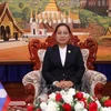 Министр информации, культуры и туризма Лаоса Суансаван Виякет дает интервью корреспонденту ВИА. (Фото: ВИА)