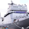 Учебный корабль HANSANDO — первый учебный корабль ВМС Кореи, пришвартованный в Хошимине. (Фото: ВИА)
