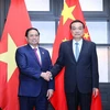 Премьер-министр Фам Минь Тьинь встретился с премьер-министром Китая Ли Кэцяном. (Фото: Зыонг Жанг/ВИА)