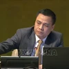 Посол Данг Хоанг Жанг, глава Постоянного представительства Вьетнама при ООН, провел пленарное заседание Генеральной Ассамблеи ООН. (Фото: ВИА)