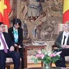 На встрече премьер-министра Фам Минь Тьиня со спикером Палаты представителей Бельгии Элиан Тийе. (Фото: Зыонг Жанг/ВИА)