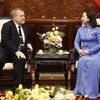 И.о. президента страны Во Тхи Ань Суан приняла уходящего посла Бразилии. (Фото: Тхонг Нят/ВИА)
