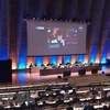Посол Ле Тхи Хонг Ван, глава вьетнамской делегации в ЮНЕСКО, выступает на пленарном заседании Генеральной Ассамблеи ЮНЕСКО. (Работа: Тху Ха/ВИА)
