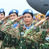 Женщины-солдаты 1-й инженерной группы прибывают в миссию ЮНИСФА в Абьее. (Фото: ООН)