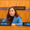 На встрече выступила советник-посланник, заместитель главы Постоянного представительства Вьетнама при ООН посол Ле Тхи Минь Тхоа. (Фото: ВИА)