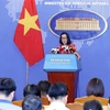 Заместитель официального представителя Министерства иностранных дел Фам Тху Ханг ответила на вопросы журналистов. (Фото: Фыонг Уен/опубликовано ВИА)