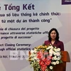 Директор Генерального статистического управления (ГСУ) Нгуен Тхи Хыонг выступает на мероприятии. (Фото: ВИA)