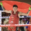 Кун-кхмерка Буй Йен Ли празднует победу в весовой категории до 57 кг. (Фото: ВИА)