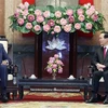 Президент Во Ван Тхыонг (справа) принимает Абдулрахмана Омара Кинану, члена Политбюро и заместителя председателя CCM. (Фото: ВИА)