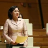 Председатель Государственного банка Нгуен Тхи Хонг разъяснила ряд вопросов, поднятых депутатами Национального собрания. (Фото: ВИА)