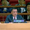 На конференции выступил посол Данг Хоанг Жанг, глава Постоянного представительства Вьетнама при Организации Объединенных Наций, глава межотраслевой делегации. (Фото: ВИА)