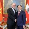 Министр иностранных дел Буй Тхань Шон на встрече с министром иностранных дел Австрии Александром Шалленбергом. (Фото: ВИА)