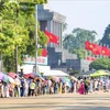 Длинная очередь посетителей Мавзолея Хо Ши Мина 2 сентября 2023 года. (Фото: ВИА)