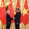 Генеральный секретарь, Председатель КНР Си Цзиньпин приветствовал Генерального секретаря Нгуен Фу Чонга и высокопоставленную вьетнамскую делегацию с официальным визитом в Китай в конце октября - начале ноября 2022 года. (Фото: Чи Зунг/ВИА)