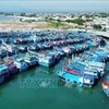 Морской рыболовный флот пришвартовался в рыболовном порту Митан в общине Тханьхай (Ниньхай, Ниньтхуан). (Фото ВИА)
