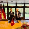 Соглашение подписали доктор Фам Хоанг Май, директор Департамента внешнеэкономических связей Министерства планирования и инвестиций, и г-жа Гизела Хаммершмидт, Уполномоченный по странам Азии в Федеральном министерстве экономического сотрудничества и развит