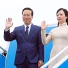 Президент Вьетнама Во Ван Тхыонг и его супруга покидают Ханой 14 ноября, чтобы принять участие в Неделе лидеров экономик АТЭС 2023 года и двусторонних мероприятиях в США с 14 по 17 ноября. (Фото: ВИA)