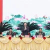 Президент Во Ван Тхыонг и представители Центральной военной комиссии и Министерства национальной обороны. (Фото: ВИA)