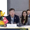 Посол Ву Хо, исполняющий обязанности главы делегации Вьетнама на встрече старших должностных лиц АСЕАН (SOM), 28 января принимает участие в совещании по подготовке к выездному заседанию AMM. (Фото: ВИA)