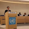 Министр иностранных дел Буй Тхань Шон выступает на сессии (Фото: ВИA)