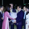 На церемонии приветствия премьер-министра Фам Минь Тьиня и его супруги (Фото: ВИA)