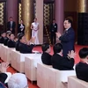 Председатель Национального собрания Выонг Динь Хюэ принимает участие в семинаре в Пекине 9 апреля. (Фото: ВИA)