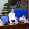 武文宁副总理在接见中发表讲话。