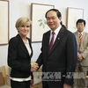越南公安部长陈大光与澳大利亚外长毕晓普女士。