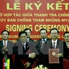 越南政府监察总署总监察长黄风筝与缅甸反腐行动委员会主席吴妙温签署了反腐合作备忘录。