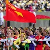 参加纪念九·二国庆70周年庆典的越南妇女