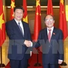 越南国会主席阮生雄会见中共中央总书记、国家主席习近平（图片来源：越通社）