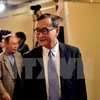 逮捕柬埔寨反对党救国党领袖桑兰西