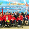 越南残疾人体育代表团出征仪式（图片来源：越通社）