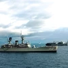 参加"科摩多-2016"联合演习的舰艇。
