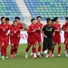 越南国足队在集训中。