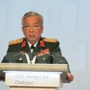 越南国防部副部长阮志咏上在会议上发表讲话（图片来源：越通社）
