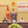 越南国会主席、国家选举委员会主席阮氏金银主持会议。 （图片来源：越通社）