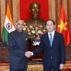 陈大光主席会见印度驻越南大使哈里什（图片来源：越通社）