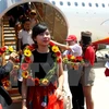 越捷航空公司载有近180名乘客的空客A320飞机6月10日12时5分抵达富安省绥和机场