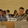 越南常驻联合国代表团团长阮忠诚大使已在会上发表讲话（图片来源：越通社）