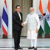 印度总理纳伦德拉·莫迪和泰国总理巴育·占奥差（图片来源：法国新闻社）
