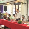 越南湄公河委员会专家阮洪全博士在研讨会上致辞。