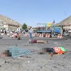 阿富汗首都喀布尔发生自杀式恐怖爆炸袭击现场（图片来源：Daily Mail)