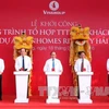 阮春福总理出席海防Vinhomes里瓦城最高塔楼开工仪式（图片来源：越通社）