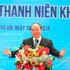 越南政府总理阮春福出席并发表讲话（图片来源：越通社）